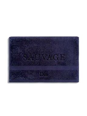 Dior Sauvage Men’s Face Hand Towel Navy Blue Logo Cotton Authentic
